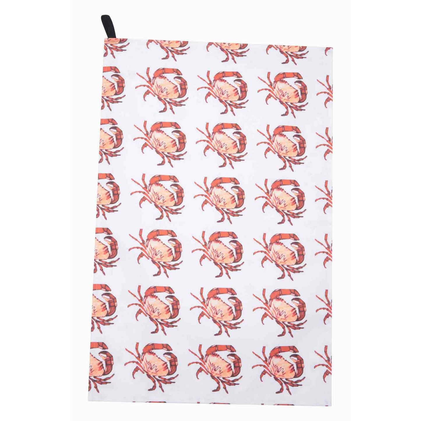crab print tea towel organic cotton