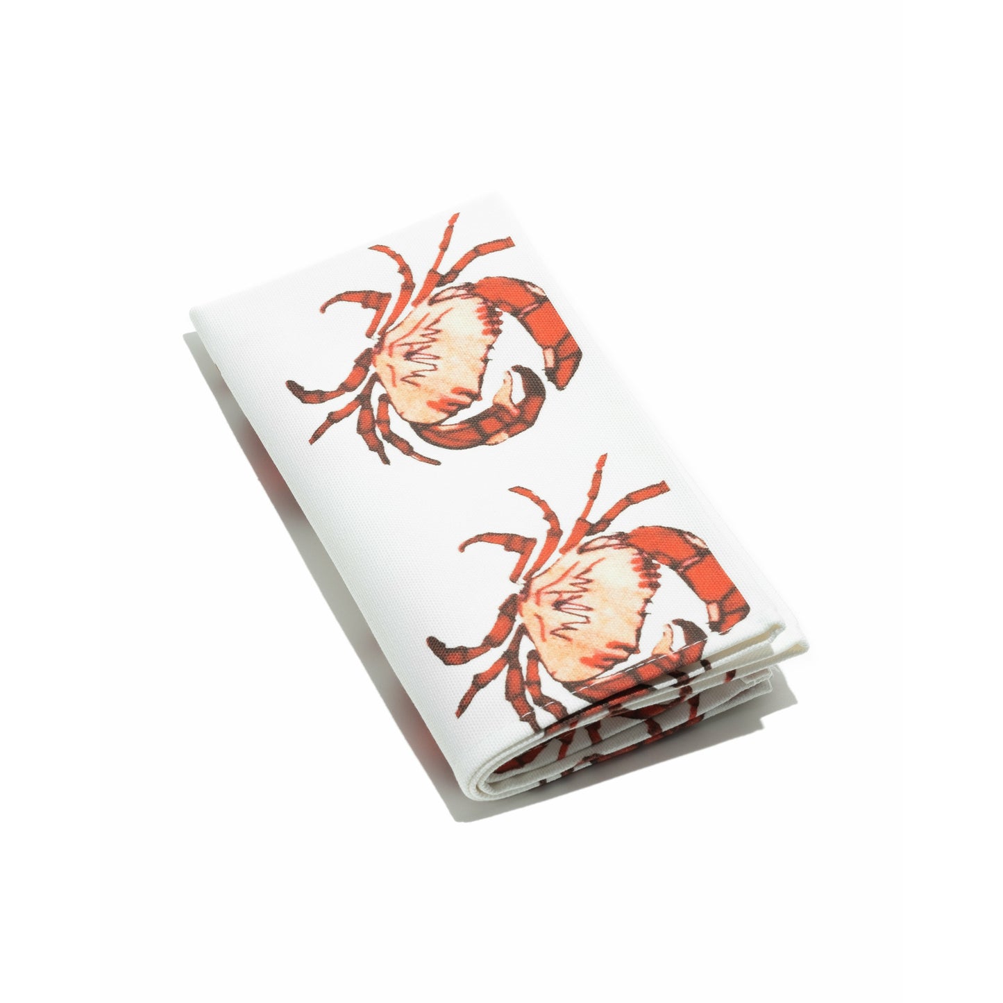 Crab print Napkin with  white back round